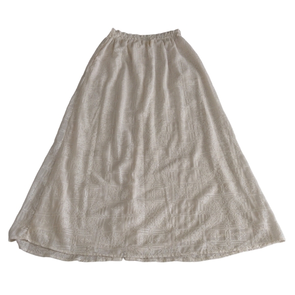Tularosa Medium Cream Needle Point Midi Skirt - Picture 5 of 17